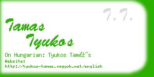 tamas tyukos business card